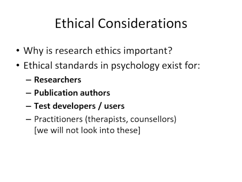 Реферат: Ethical Procedures And Guidelines Defining Pschycological Research