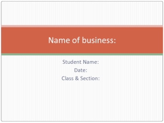 Business plan template