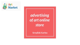 Advertising of art online store