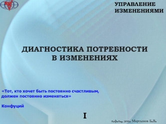 Управление изменениями. Диагностика потребности в изменениях