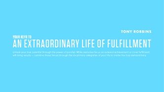 Your Keys to an Extraordinary Life of Fulfillment