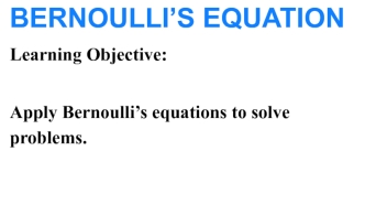 Bernoulli’s equation