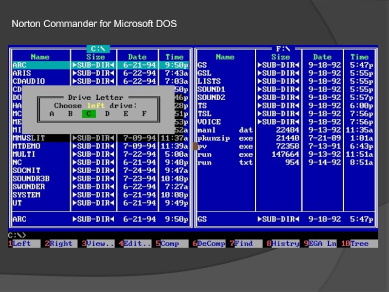 Norton commander dos. Программная оболочка Norton Commander. Операционная система Нортон командер. Операционная оболочка Norton Commander. Norton Commander 1.0.