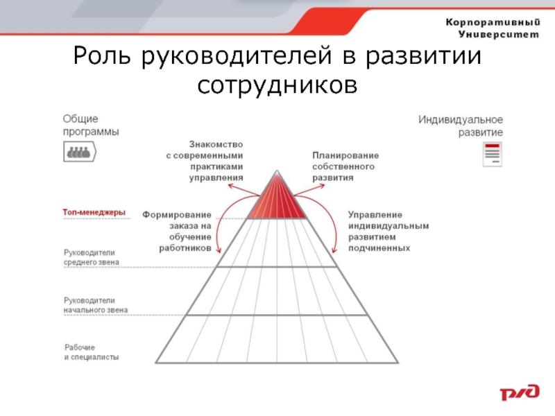 Роль в процессе формирования. Структура корпоративного обучения. План развития корпоративного университета. Структура корпоративного университета. Роль руководителя в развитии персонала.