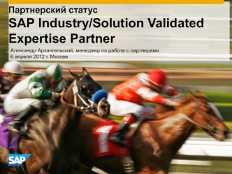 Партнерский статус SAP Industry/Solution Validated Expertise Partner