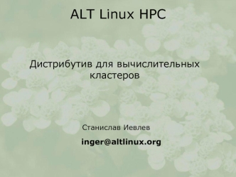 ALT Linux HPC