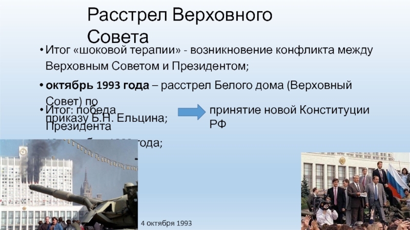 Какое событие произошло в октябре 1993 г. Верховный совет РФ 1993. События октября 1993г.. События 2-4 октября 1993 года.. Конфликт Ельцина и Верховного совета.