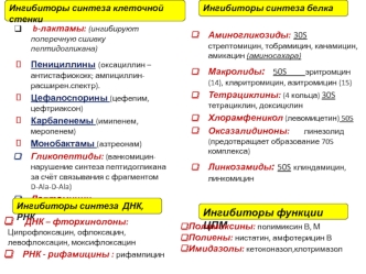 Ингибиторы синтеза клеточной стенки