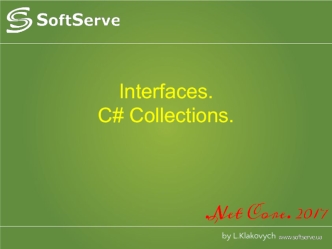 Interfaces. C# Collections