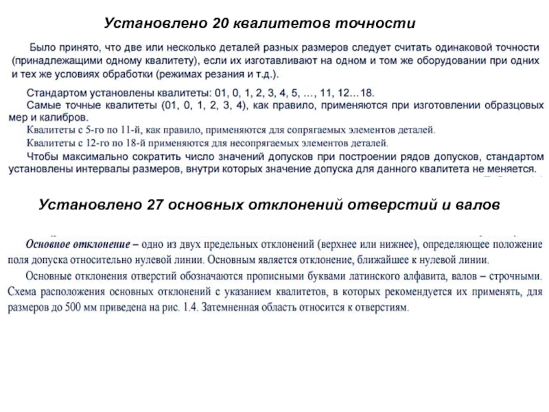 Что такое квалитет точности на чертеже