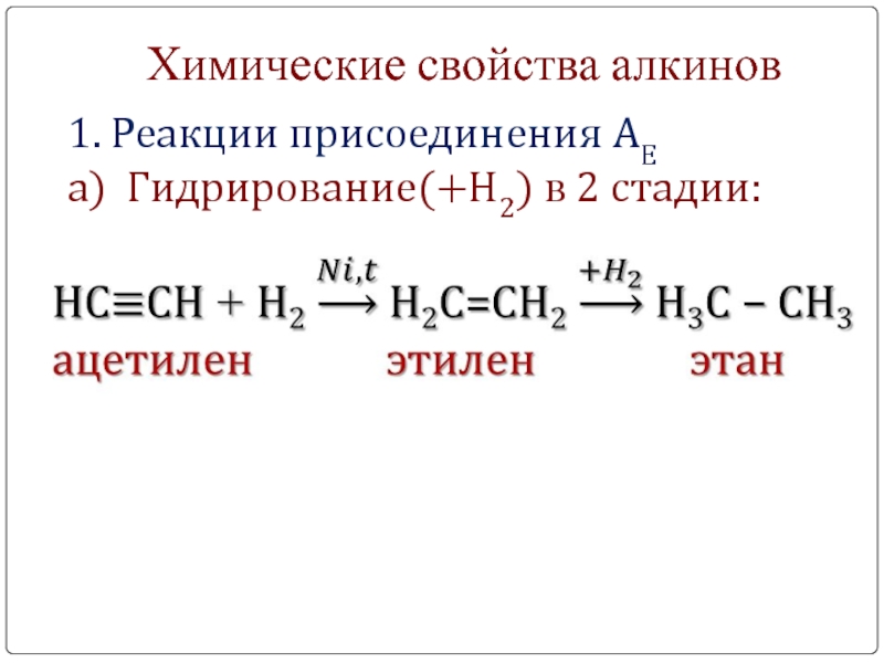 Вещество для которого характерна реакция гидрирования. Реакция отщепления Алкины. Реакции алкинов таблица. Реакция отщепления алкинов. Реакции присоединения алкенов и алкинов.