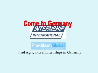 Paid Agricultural Internships in Germany