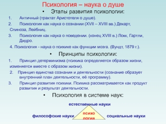 Психология – наука о душе