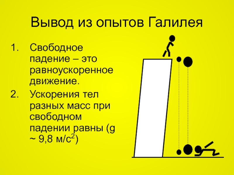 Чему равно свободное падение тел. Ускорение свободного падения. Масса тела на ускорение свободного падения. Свободное падение опыт. Закон падающего тела.