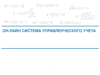 Он-лайн система управленческого учета