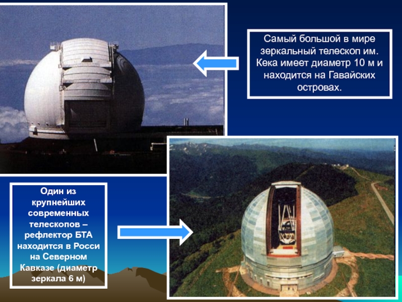 Крупнейшие оптические телескопы мира презентация