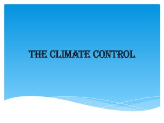 The climate control