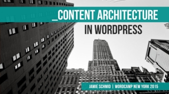 Content Architecture in WordPress