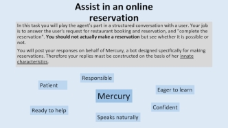 Assist in an online reservation