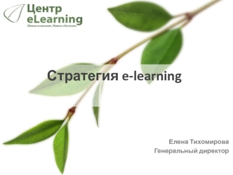 Стратегия e-learning