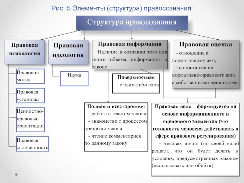 Структура общественного правосознания