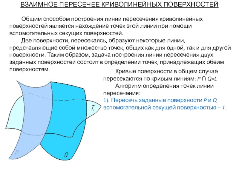 Россию пересекает линия. Последовательность построения линии пересечения двух поверхностей. Пересечение криволинейных поверхностей. Пересечение криволинейных плоскостей. Виды криволинейных поверхностей.