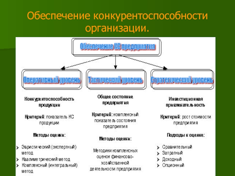 Компания обеспечение. Обеспечение конкурентоспособности. Обеспечение конкурентоспособности предприятия. Методы обеспечения конкурентоспособности предприятия. Уровни конкурентоспособности фирмы.