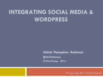 Integrating Social Media & WordPress