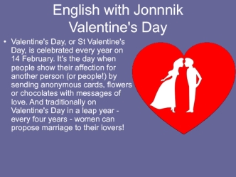 English with Jonnnik Valentine's Day