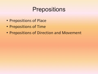 Prepositions