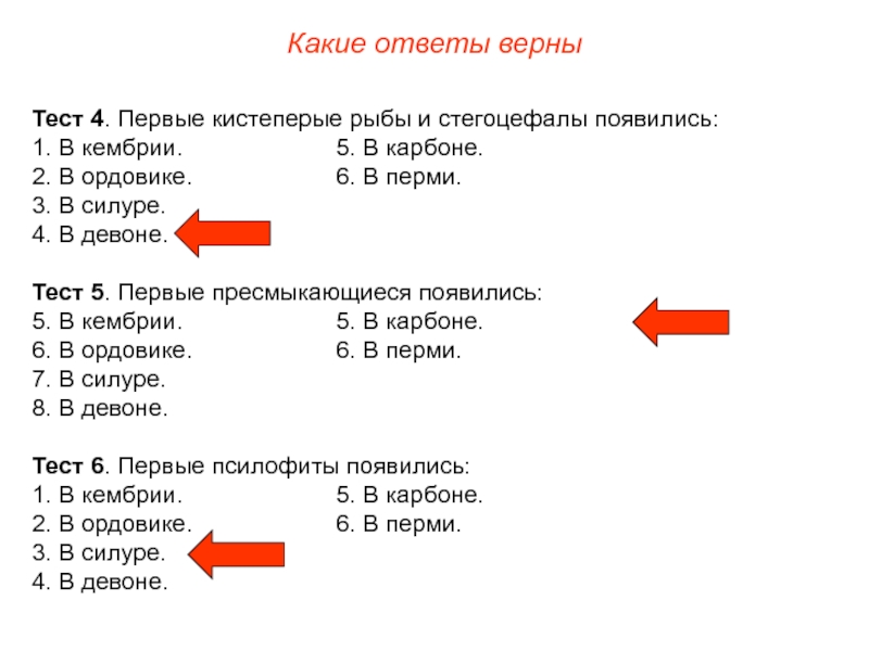 Тест эры жизни