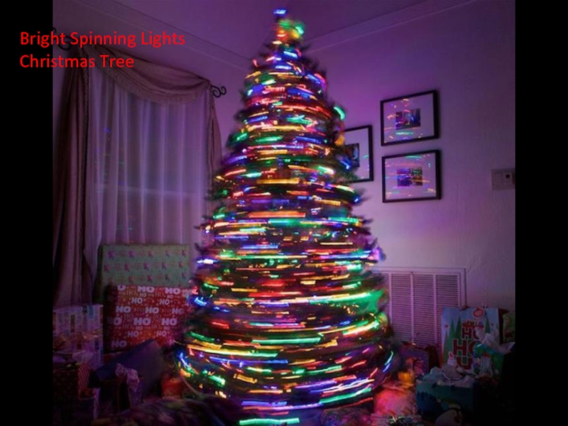 Bright Spinning Lights Christmas Tree