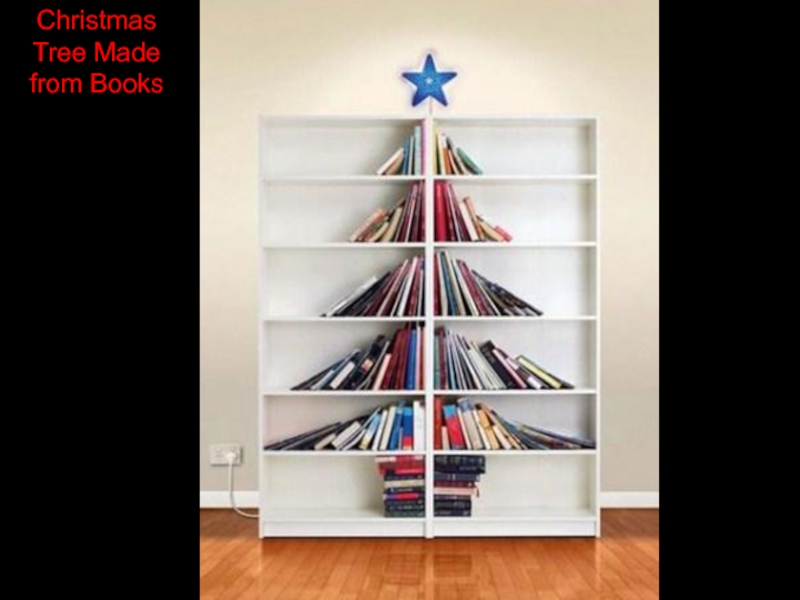 Christmas Tree Made from Books