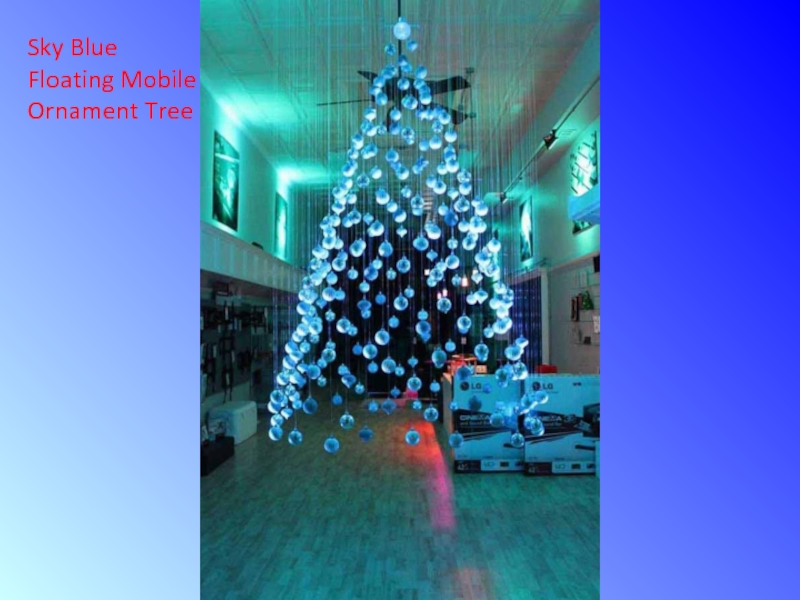 Sky Blue Floating Mobile Ornament Tree