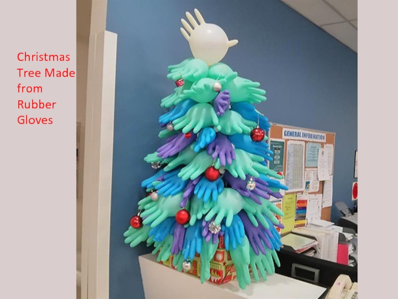 Christmas Tree Made from Rubber Gloves