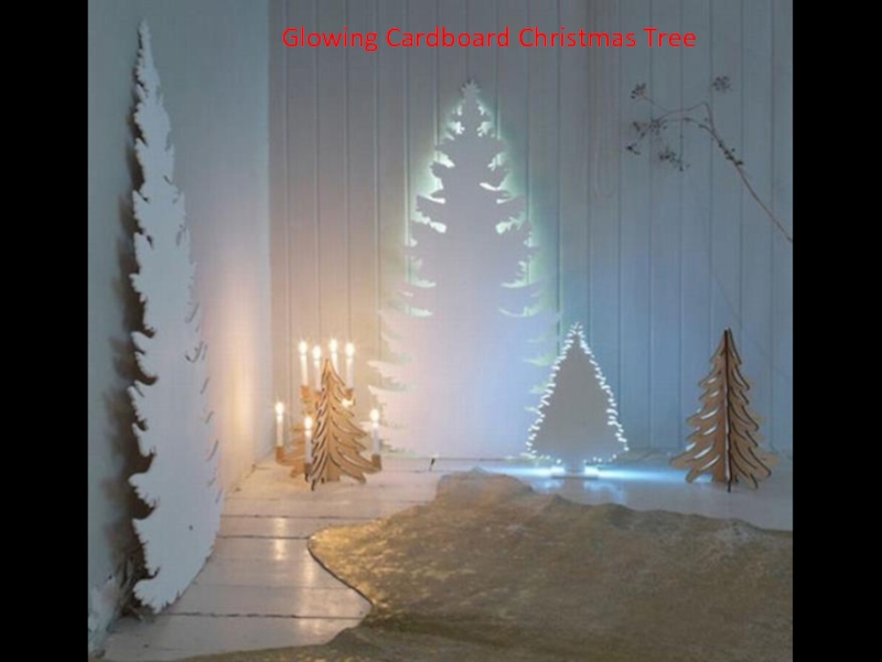 Glowing Cardboard Christmas Tree