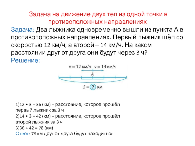 Навстречу друг другу едут два лыжника