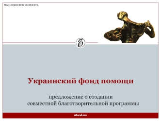 Украинский фонд помощи
предложение о создании совместной благотворительной программы