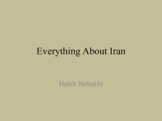Everything About Iran
