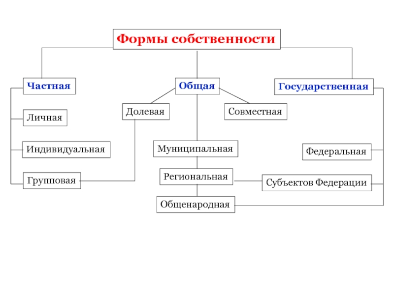 Схема виды общей собственности