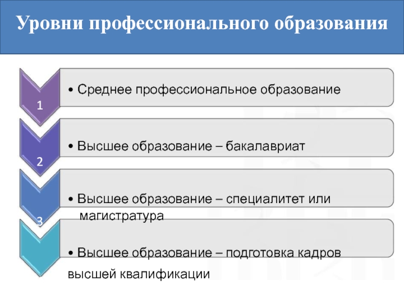 Укажите различия в образовании