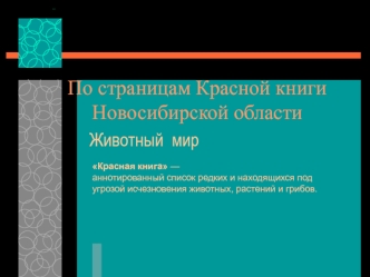 По страницам Красной книги Новосибирской области