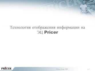 Технология отображения информации на ЭЦ Pricer