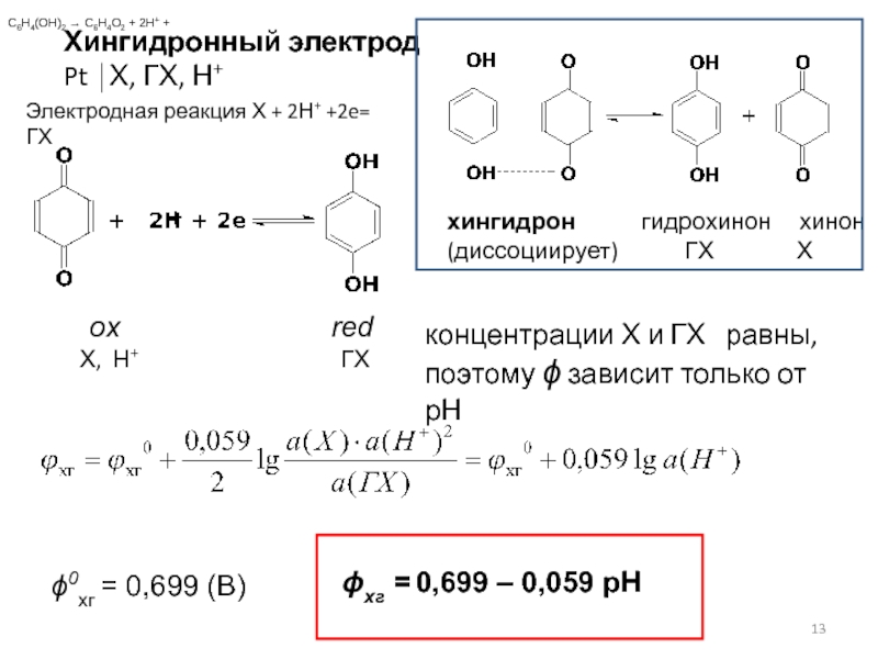 Хингидронный электрод схема