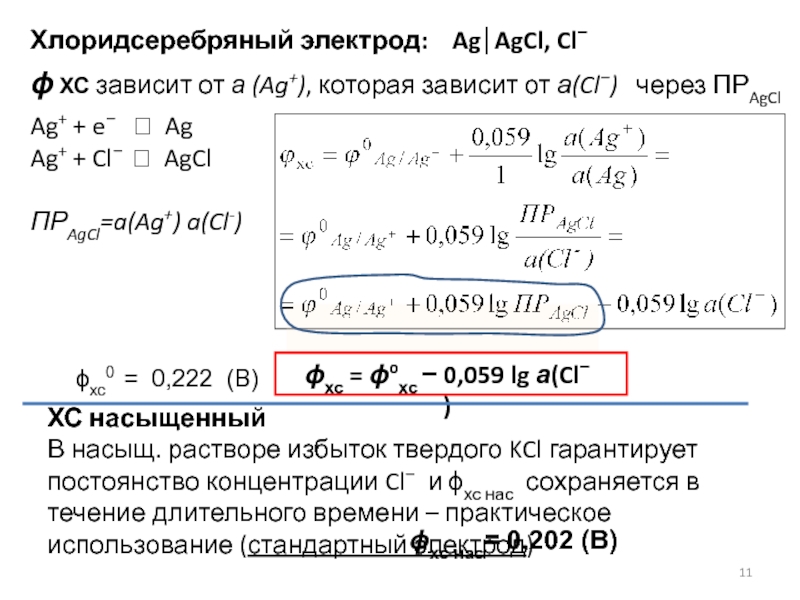 Хлоридсеребряный электрод схема