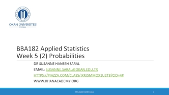 Probabilities. Week 5 (2)