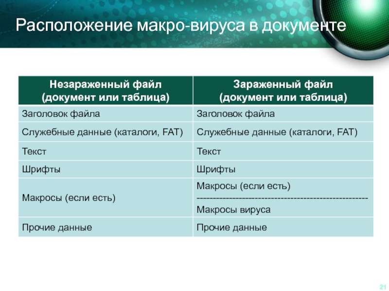 Какие файлы заражают макро вирусы. Вирус + незараженный файл = заражённый файл. Макровирусы поражают файлы следующих форматов. Какой Формат файлов заражают макровирусы. Прочие данные.