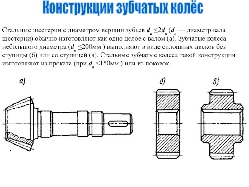 Диаметры зубчатого колеса. Конструкция зубчатых колес. Диаметр вала шестерни. Конструкция шестерни. Диаметр вала зубчатого колеса.