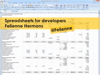 Spreadsheets for developers
	Felienne Hermans
