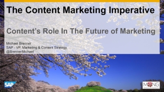 The Content Marketing Imperative Content’s Role In The Future of Marketing